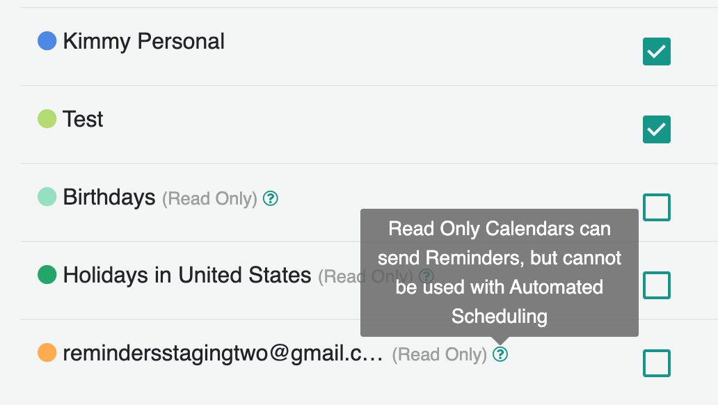 Changing Permissions of Shared Google Calendars SMS / Text Reminders