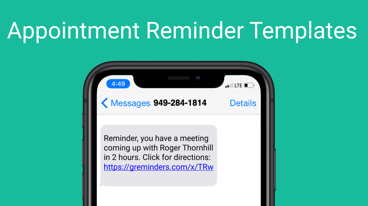 Appointment Reminder Templates SMS Text Reminders For Google Calendar Outlook And Office 