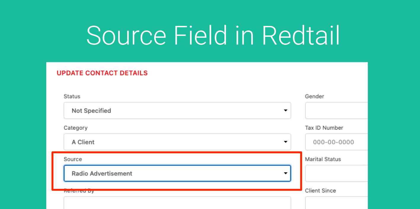 Using the Source Field in Redtail with GReminders SMS / Text
