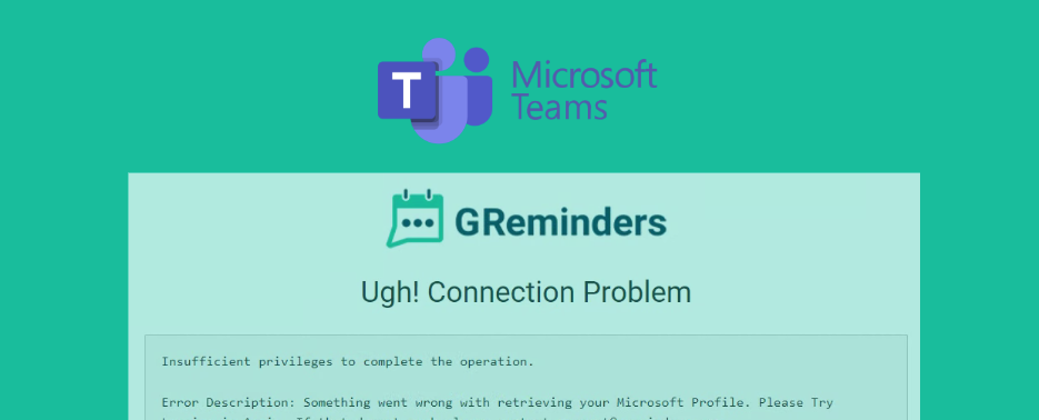 Problems Connecting to your Microsoft Teams Account?