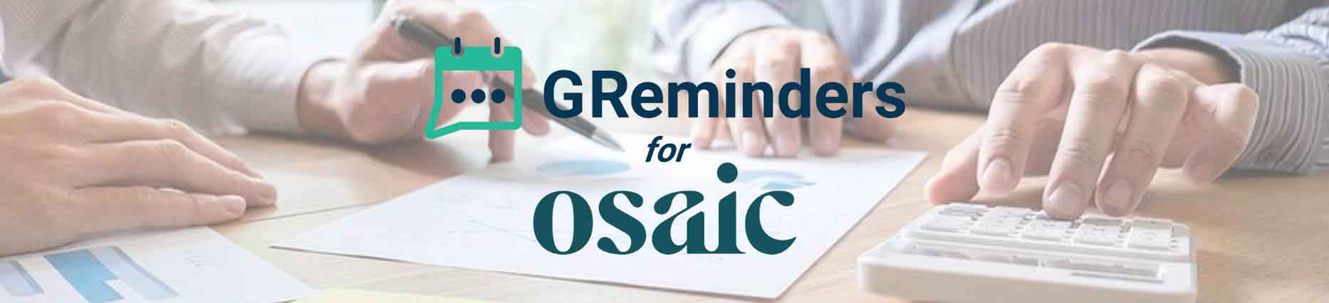 Osaic Partners w/ GReminders - Scheduling and SMS Reminder for #wealthtech | GReminders